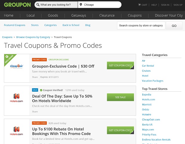 groupon travel deals